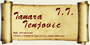 Tamara Tenjović vizit kartica
